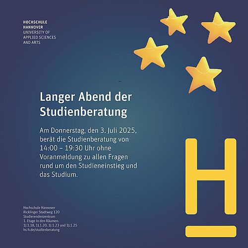 🌙 Langer Abend der Studienberatung – Deine Chance, dich beraten zu lassen!
🎓 Bei Fragen zur Studienwahl, Bewerbung oder...